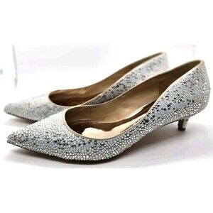 Badgley Mischka Silver Heels
